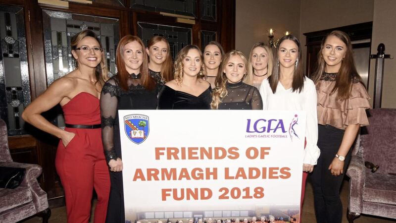 Members of the Armagh ladies&rsquo; senior football team pictured during the launch of the &lsquo;Friends of Armagh ladies&rsquo; fund 2018&rsquo; at the Carrickdale Hotel. The fund has been set up by the Armagh Ladies&rsquo; County Board with the aim of raising at least &pound;25,000 for the development of ladies&rsquo; games from U10 to senior level. There are over 2,000 girls registered to play club football in Armagh and, apart from the county&#39;s main sponsors, the board will be approaching businesses and supporters in an effort to raise the funding needed to sustain and support the game 