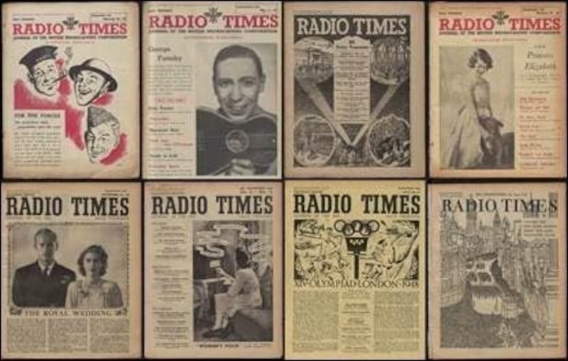 Radio Times magazine issues dated from the 1940s 