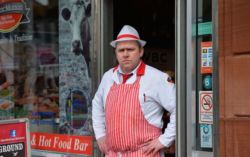 Colly Donnelly (47), owner of MacMahon butchers in the town, described the tragedy as a &quot;dark cloud&quot; over Cookstown. Picture by Mark Marlow&nbsp;