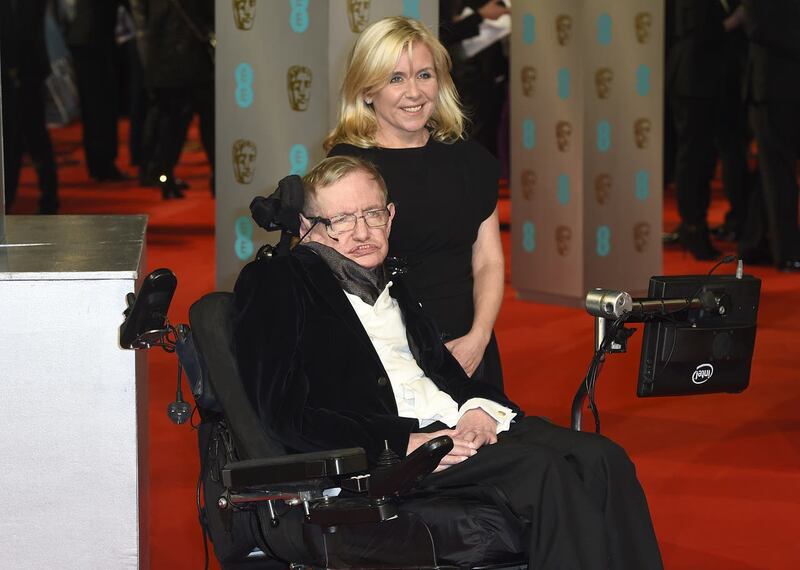 Stephen Hawking and daughter Lucy Hawking