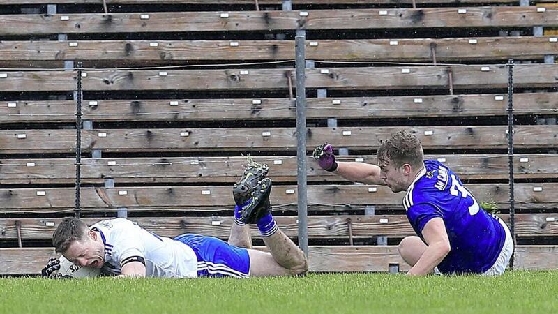 Who will be left standing between Monaghan's Conor McManus and Cavan's Padraig Faulkner?<br /> Pic Philip Walsh