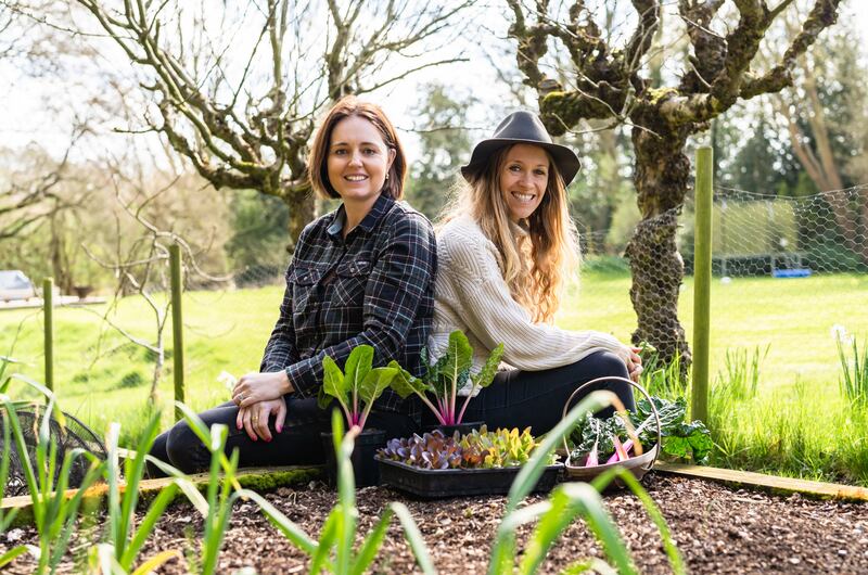 Lucy (right) and Kate from She Grows Veg