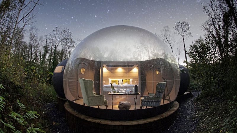 A bubble dome at Finn Lough resort 