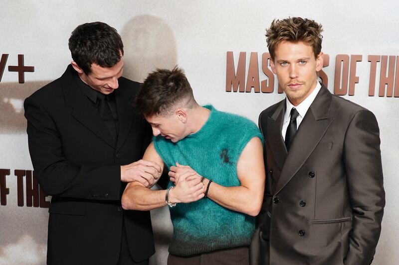 Callum Turner, Barry Keoghan and Austin Butler at the UK premiere of Masters of the Air in London