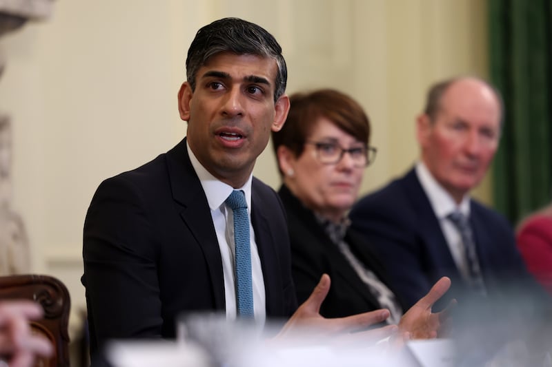 Prime Minister Rishi Sunak hosting a Business Council meeting at 10 Downing Street