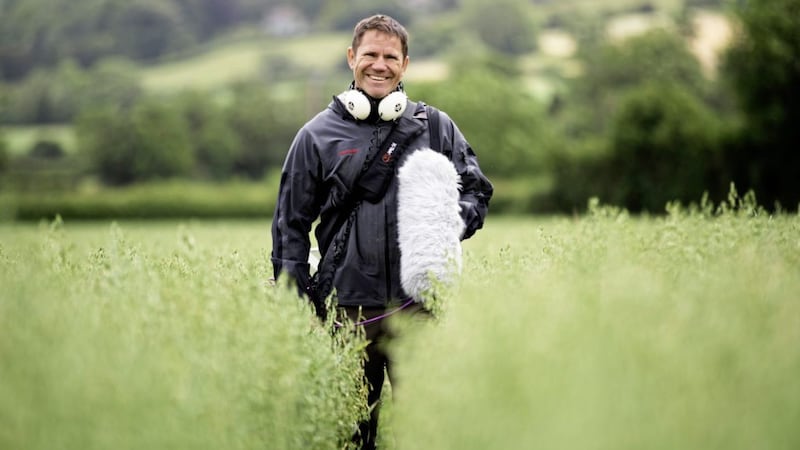 Steve Backshall at Yeo Valley, the family-owned organic farm and dairy manufacturing business, where he created a biodiversity and wildlife soundscape 
