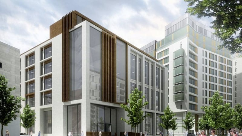 Construction on the &pound;30 million Olympic House office development in the Cathedral Quarter is due to begin later this year. A design of what the new development might look like 
