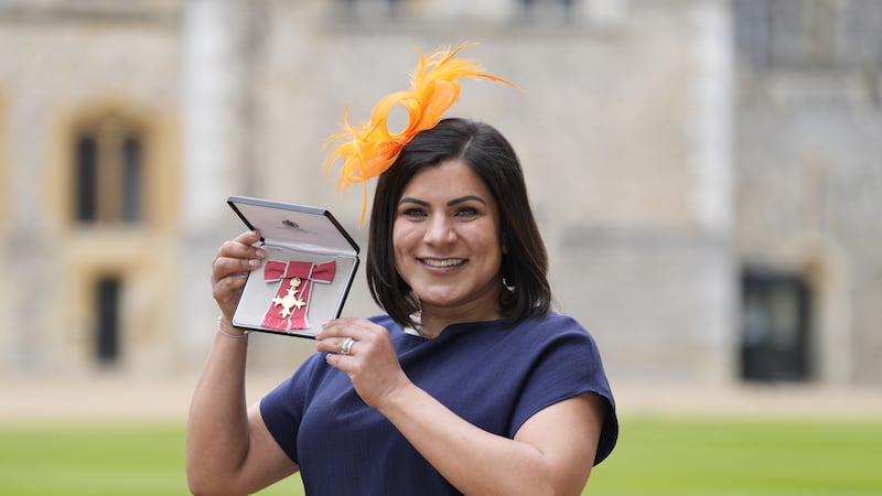 Charity founder Camilla Bowry was made an OBE at Windsor Castle after a ceremony with the Princess Royal