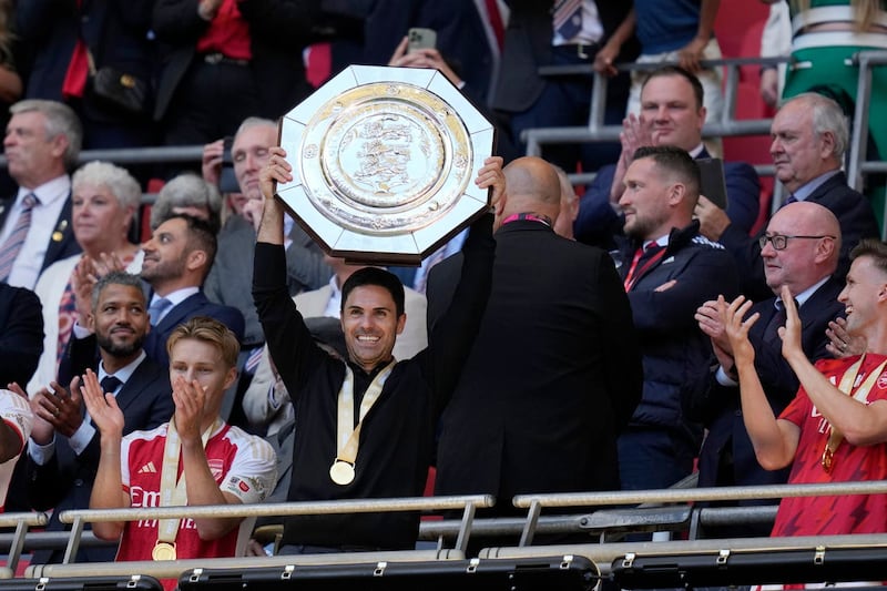 Mikel Arteta guided Arsenal to the Community Shield