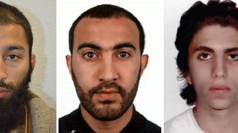 &nbsp; (From left to right) Khuram Shazad Butt, Rachid Redouane and Youssef Zaghba who have been named as the London Bridge terrorists. Photo credited to Metropolitan Police.