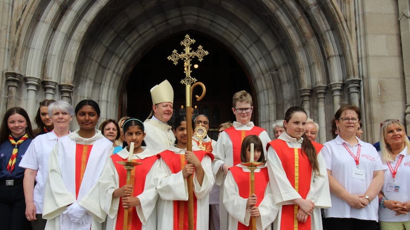 Archbishop Eamon Martin received the relic of Carlos Acutis in Armagh on Sunday