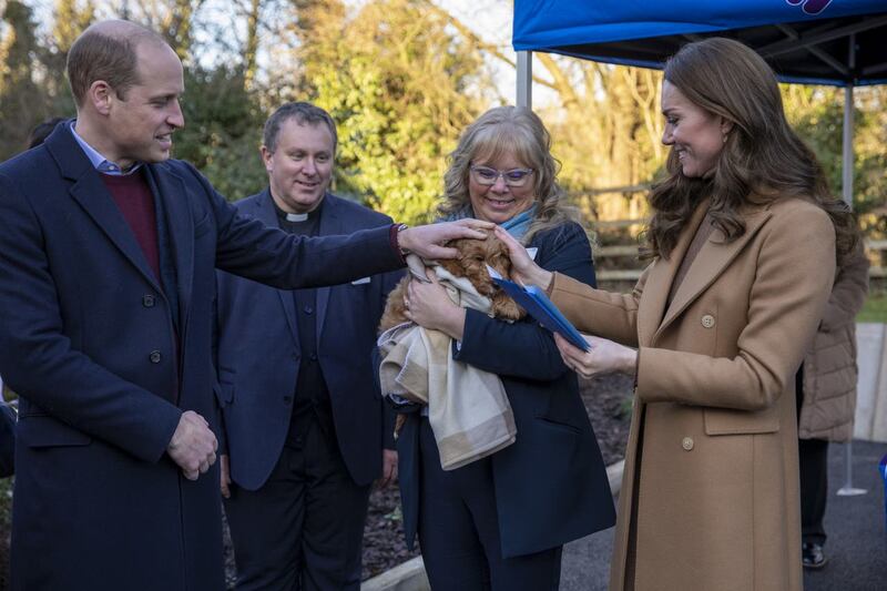 The Duke and Duchess of Cambridge meet new ‘therapy puppy’ Alfie
