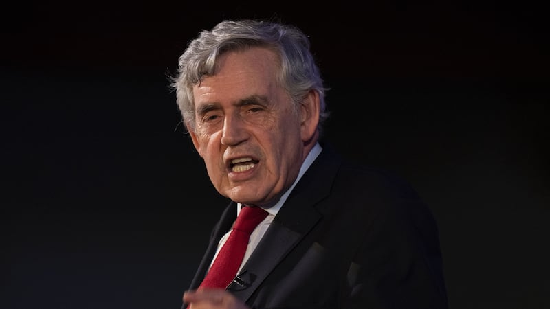 Former prime minister Gordon Brown, pictured speaking at a previous event. (Jane Barlow/PA)