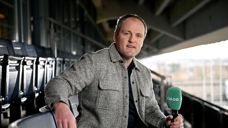 Football analyst Michael Murphy in attendance at the 2024 GAAGO match schedule launch at Croke Park in Dublin.