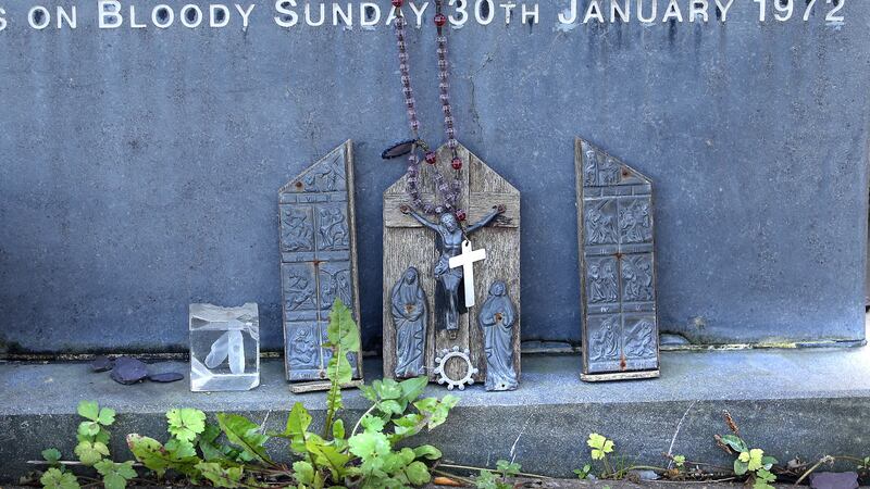 <address>&nbsp;The Bloody Sunday memorial in Derry's Bogside. The 50th anniversary of the killing of 13 unarmed men and the wounding of 15 others by the British army will be marked on January 30. Picture by Margaret McLaughlin.