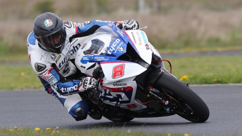 Guy Martin tests his Tyco BMW Superbike at Kirkistown ahead of this week&#39;s North West 200. Picture by Stephen Davison 