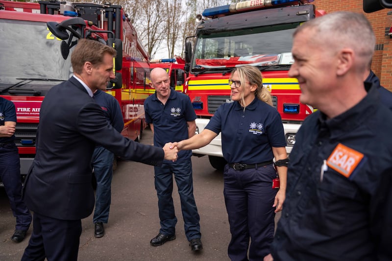 Home Office minister Chris Philp met with the convoy’s volunteers (