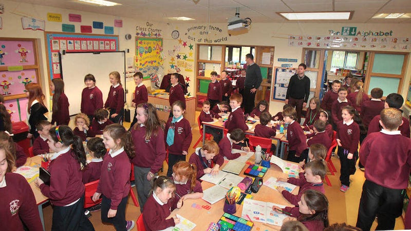 P3s at St Columba's in their work area.Picture by Margaret McLaughlin