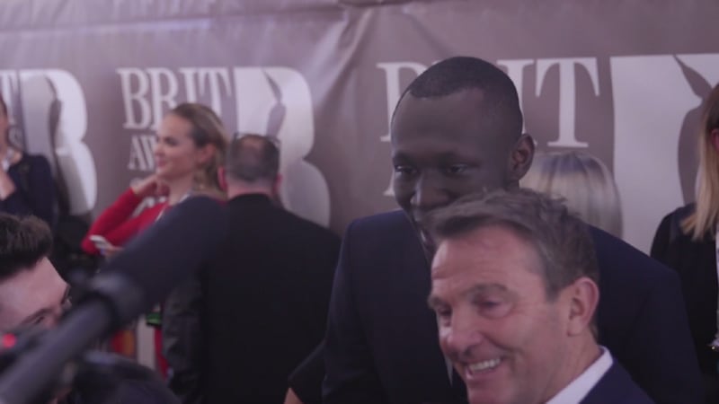 Watch Bradley Walsh and Stormzy embrace at the Brits as The Chase presenter teases collaboration