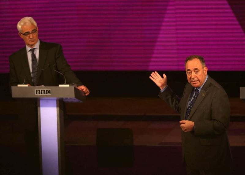 Alistair Darling and Alex Salmond at independence debate
