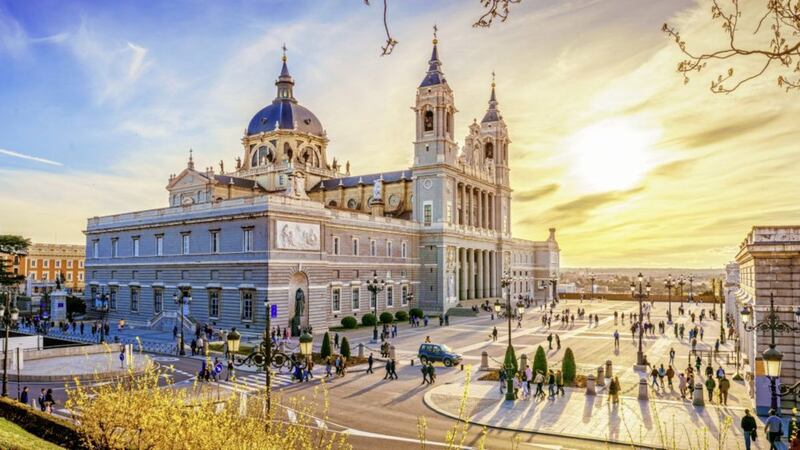 The Almudena Cathedral, Madrid. The city has been badly hit by the coronavirus