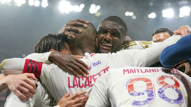 Lyon’s win over Monaco saw Paris St Germain crowned Ligue 1 champions (Laurent Cipriani/AP)