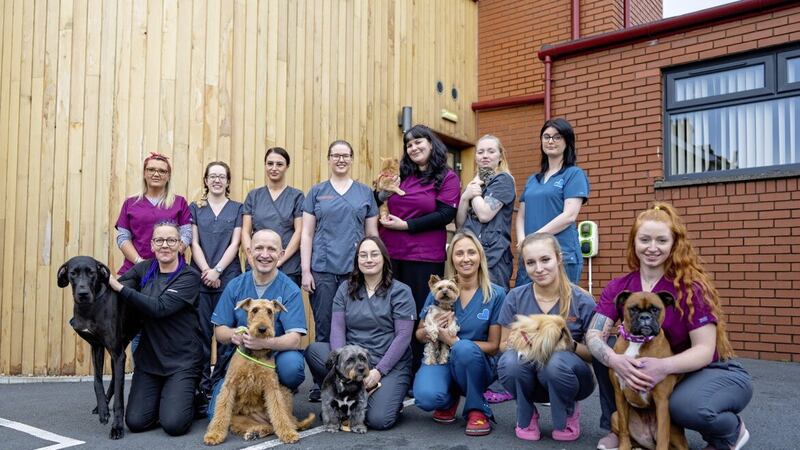 Dr Peter Herold and the team from Cornerstone Vets in Belfast, which has transferred into an Employee Ownership Trust (EOT) 