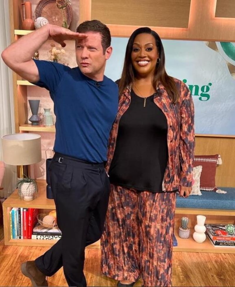 Dermot O'Leary with fellow This Morning presenter Alison Hammond 