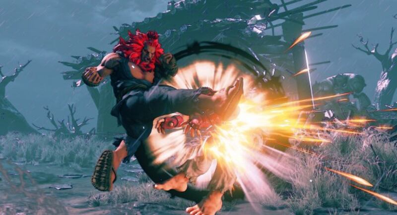 Akuma fights Ryu in Street Fighter