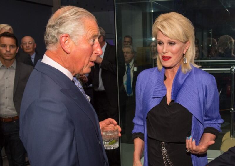 Joanna meeting Prince Charles last year.