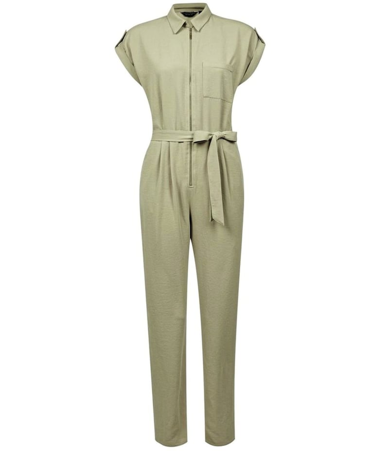 Dorothy Perkins&nbsp;Khaki Short Sleeve Boilersuit, &pound;32 (was &pound;40), available from Dorothy Perkins 