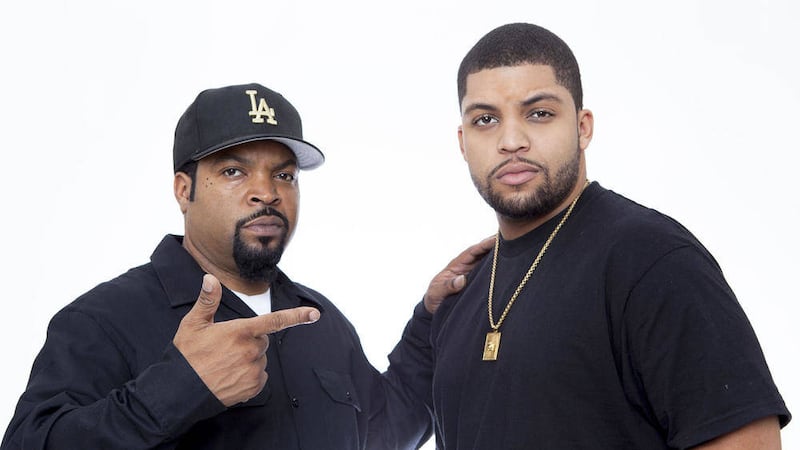 Ice Cube and his son OShea Jackson, who stars in Straight Outta Compton