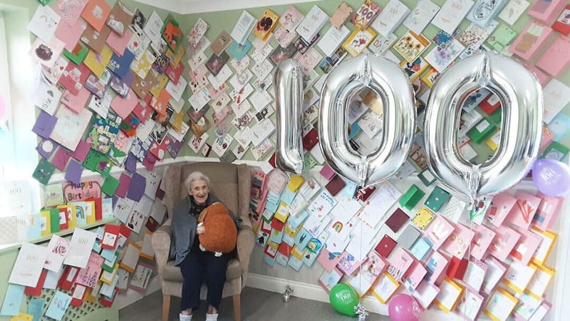 Daphne Hikin had set a challenge to receive 100 cards to mark one card for every year of her life but received more than three times that amount.