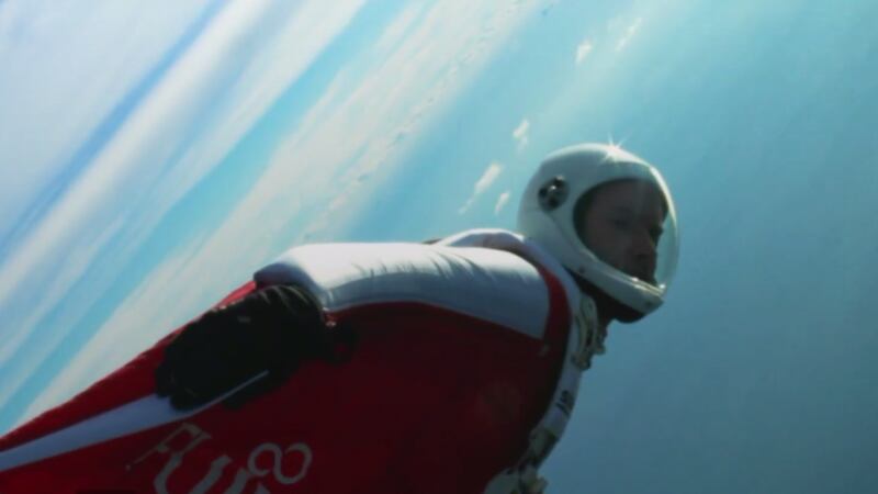 Fraser Corsan leapt into the record books with his 249mph flight.