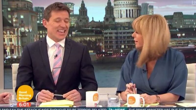 Kate Garraway and Ben Shephard a bit worse for wear on GMB after night out