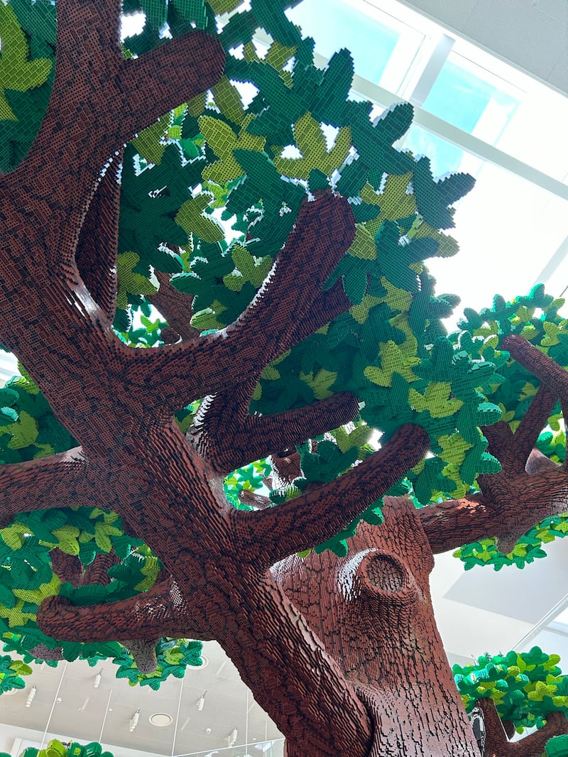 The 15.68m Tree of Creativity, one of the biggest Lego models in the world, stands at the heart of Lego House and is made with its 6.3 million bricks.