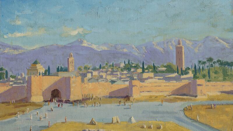 The painting is titled Tower Of The Koutoubia Mosque.