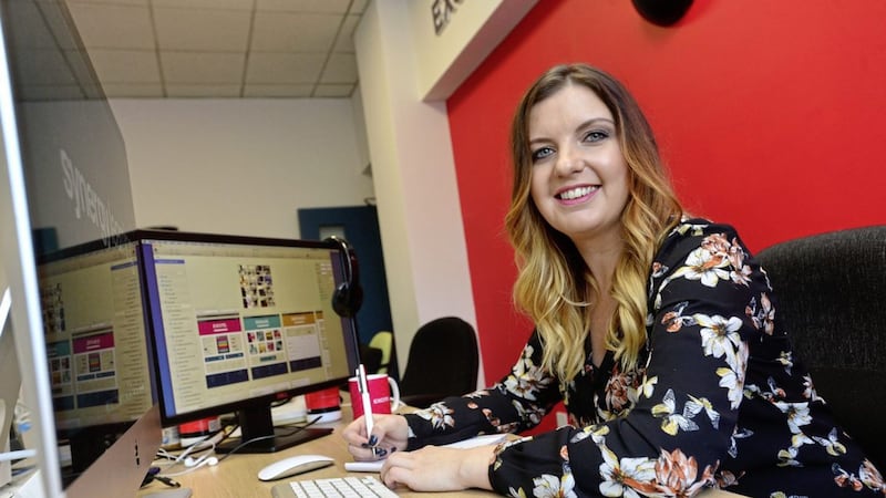 Caroline Kennedy, who joined Synergy Learning nine years ago via its internship scheme and is now a senior web designer. 