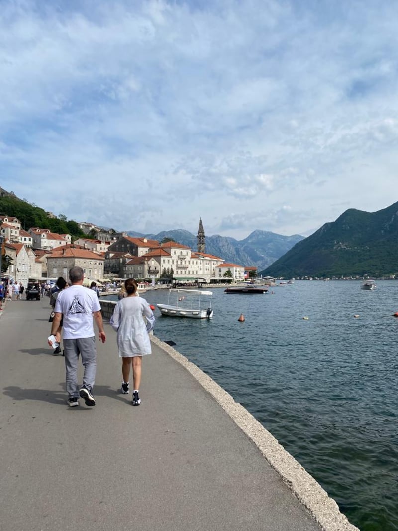 The historic town of Perast in the Bay of Kotor.