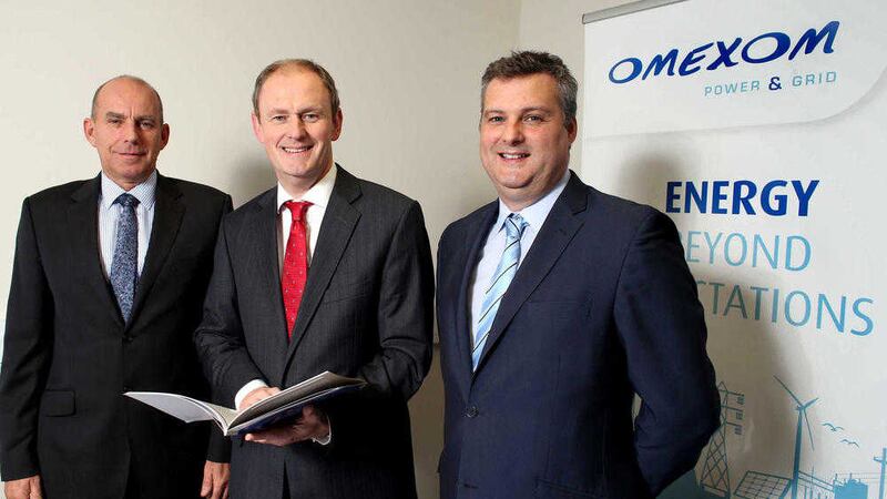 At the Omexom office in Belfast are Phil Nicholson, Alastair Dawson and Simon Innis from the firm. 
