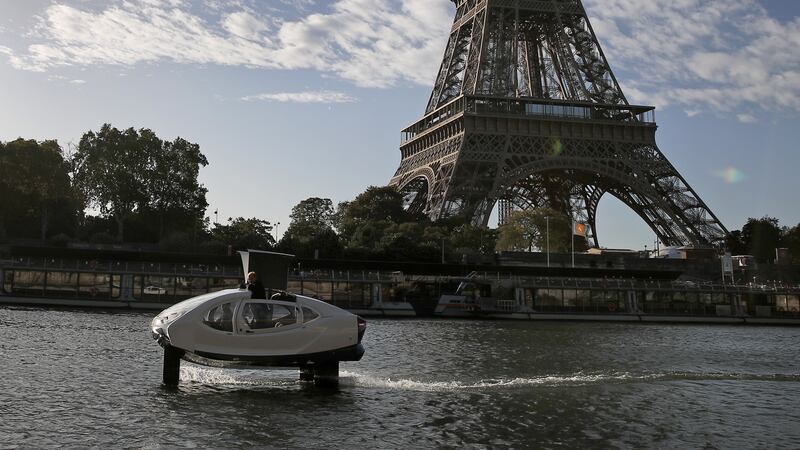 Designers hope to run the SeaBubble commercially in the French capital and other cities starting next year.