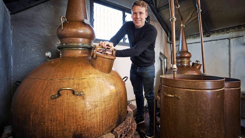 Brendan Carty at his Killowen Distillery in the Mournes, which sits within the aspiring Mourne-Gullion-Strangford Global Geopark. Pic Brian Morrison/Tourism NI. 