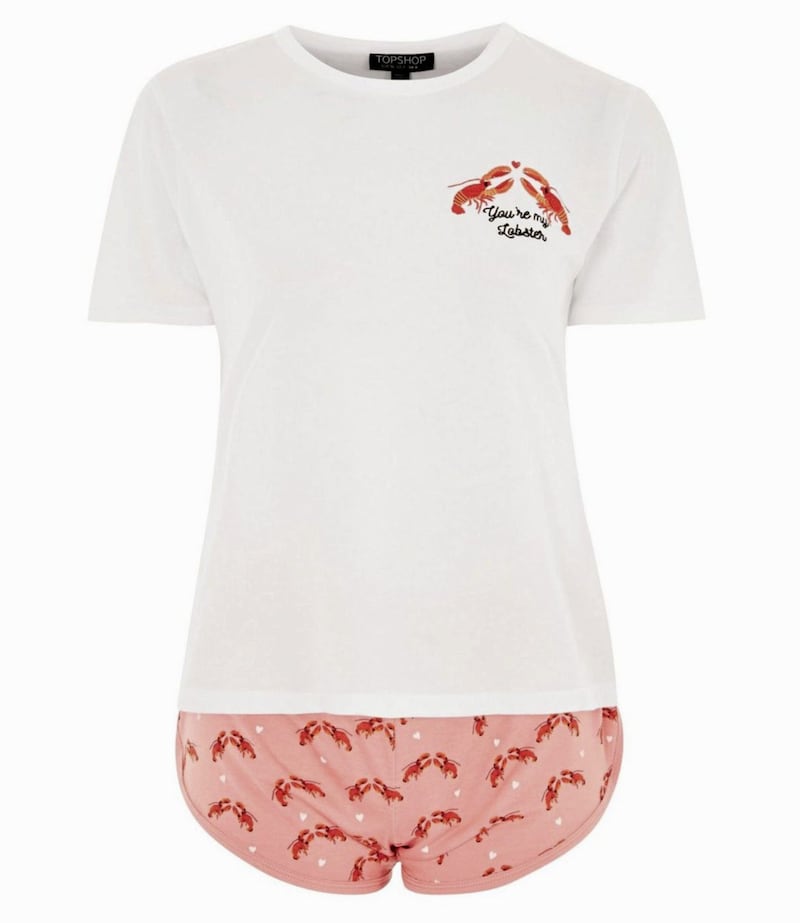 Topshop You&#39;re My Lobster Shorts Set, &pound;22 
