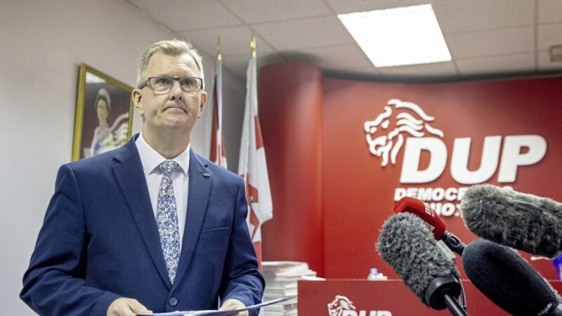 Lagan Valley MP Sir Jeffrey Donaldson was the only candidate to replace Edwin Poots at DUP leader. Picture by Liam McBurney/PA Wire 