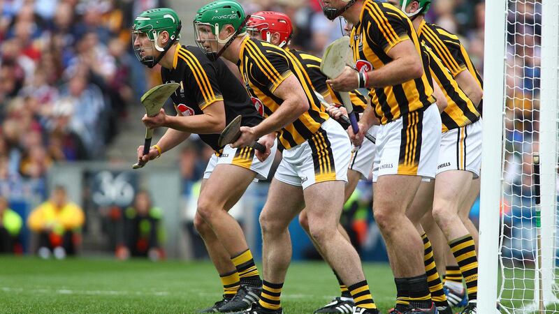 THE LAST LINE: Kilkenny defenders present a formidable obstacle during their All-Ireland SHC final win over Galway earlier this month