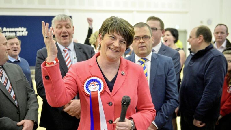 Arlene Foster after she was elected for Fermanagh and South Tyrone last week. Picture by Mark Marlow, Pacemaker 