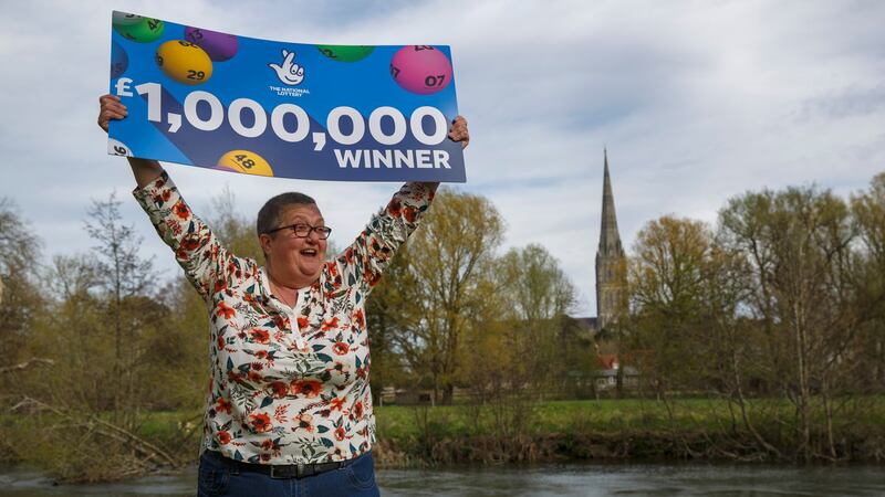 Sandy Doyle, from Salisbury, said it was ‘nerve-wracking’ waiting for the National Lottery phone lines to open.