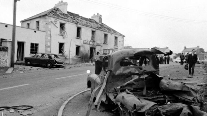 The Claudy bombing, 1972. In Ben Kiely&#39;s novel Proxopera the IRA forces an innocent man to drive a bomb to a nearby town 