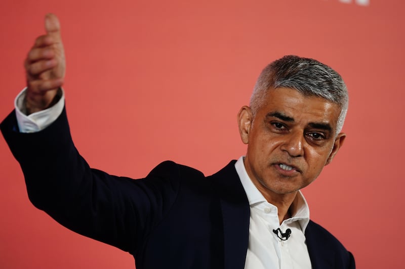 London Mayor Sadiq Khan is bidding to be elected for a third term on May 2