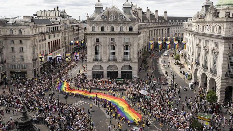 The event marked the 50th anniversary of the UK’s first Pride parade.